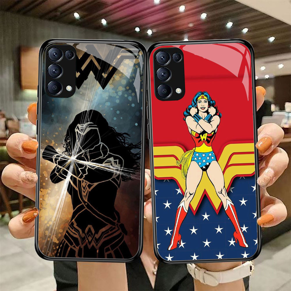 DF-107 Wonder Girl TPU HD Glass Casing สําหรับ OPPO Reno 6Z 6 5 4 3 A91 F15