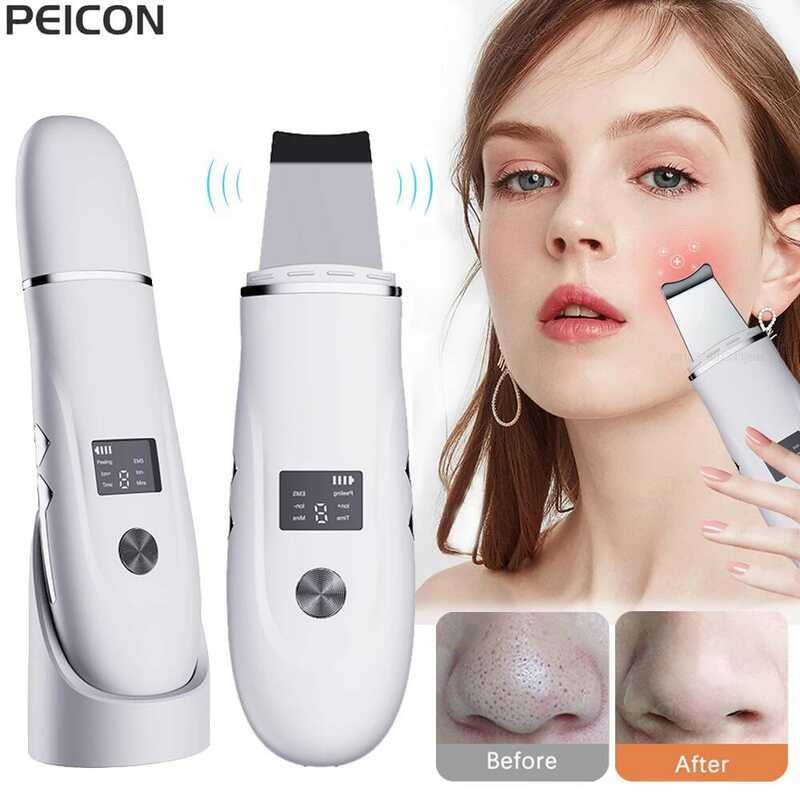 Ultrasonic Face Scrubber Facial Peeg Skin Scrubber Deep Facial Cleaning Spatula Pore Ultrasonic Scr
