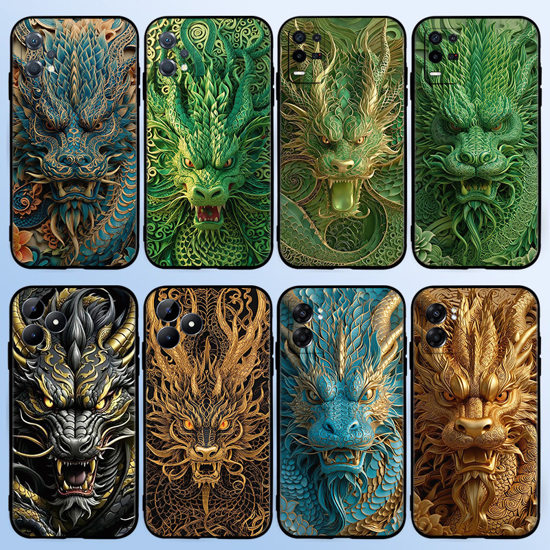 J5H Creative cool การ์ตูนมังกรจีนสําหรับ Realme Narzo 70X N65 GT neo 3T P1 tpu กรณี