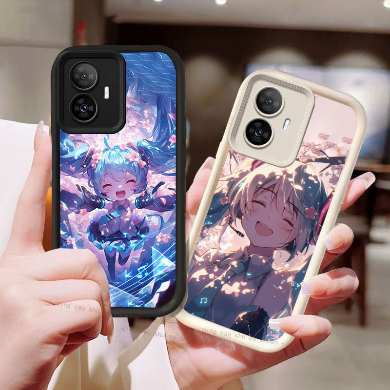 YZ-101 รุ่น Q ของ Hatsune Miku สวยมากสําหรับ OPPO Realme Reno Narzo 11 13F N55 C55 10 F25 C67 11F Pr
