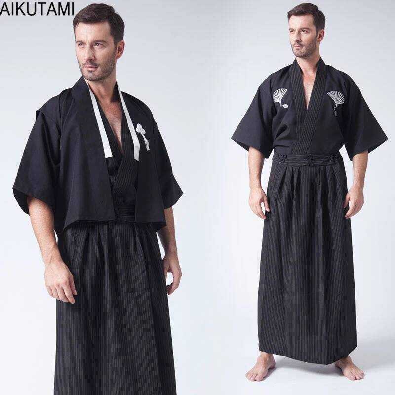 ชุดคอสเพลย์ญี่ปุ่นโบราณสำหรับ Wushu, Gongfu, Jiu Jitsu, Aikido กางเกง HAKAMA