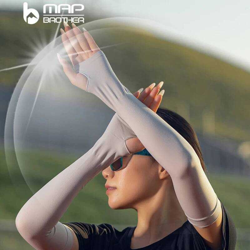 MAP BROTHER M3050 ท่อคลุมแขนทำความเย็นป้องกันแสงแดด UV สำหรับการวิ่ง กอล์ฟ การขับขี่จักรยานและรถยนต์