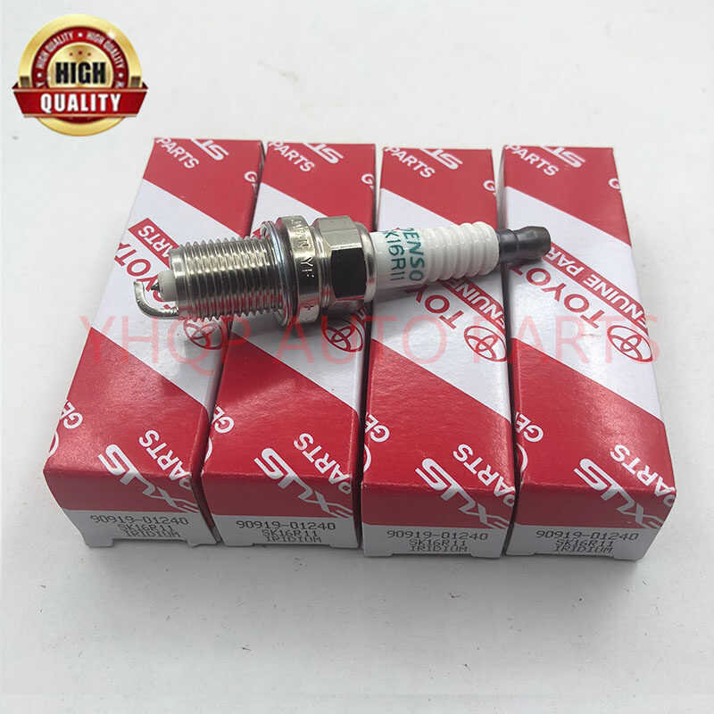 4 ชิ้น อิริเดียมหัวเทียนสำหรับโตโยต้า 90919 01240 Sk16r-11 90919-