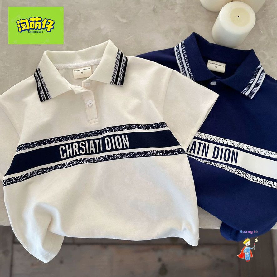 [ขายร้อน] เสื้อโปโลเด็กชายสไตล์ใหม่เด็กแฟชั่นหล่อเสื้อแขนสั้น