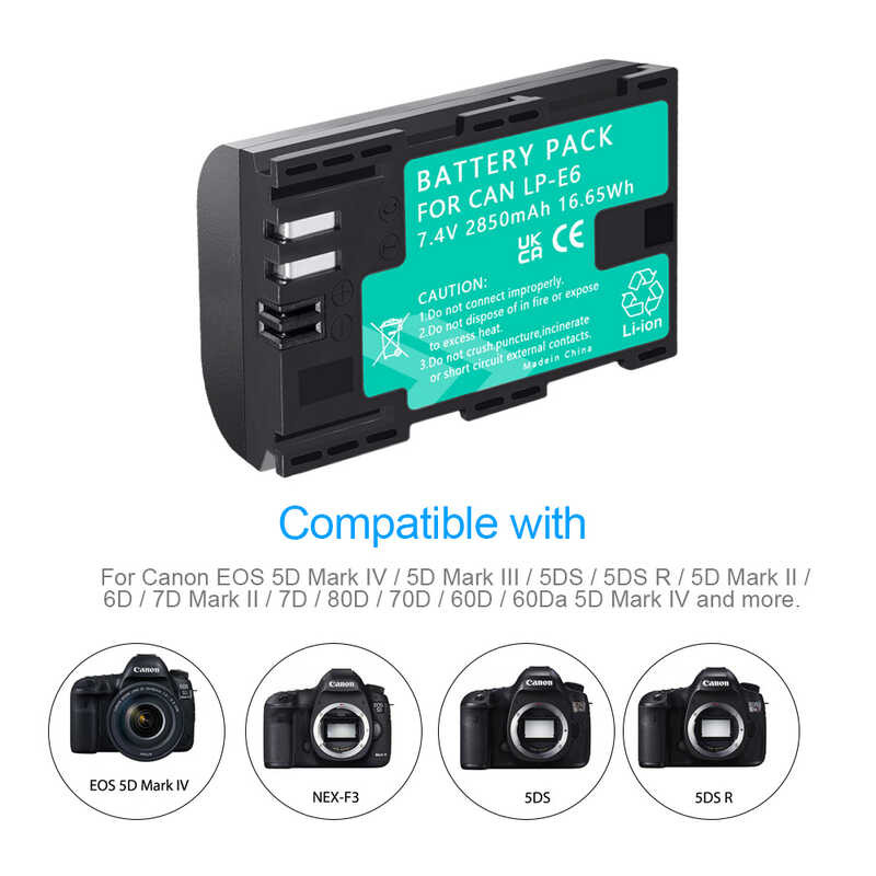 LP E4d E6 Lpe6 Lp-E6 E6n แบตเตอรี่ + LCD Dual Charger สำหรับ Canon EOS 5Ds R II