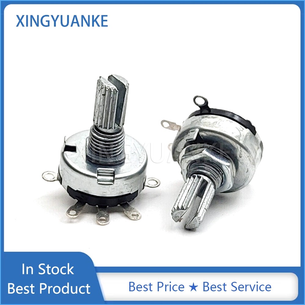 5 ชิ้น/ล็อต RV17 แบนเท้า 5Pin สวิทช์คาร์บอนฟิล์ม Potentiometer B1K B2K B5K B10K B20K B50K ดอกไม้เพลาความยาว 15 มม.เส้นผ่านศูนย์กลาง 17 มม.