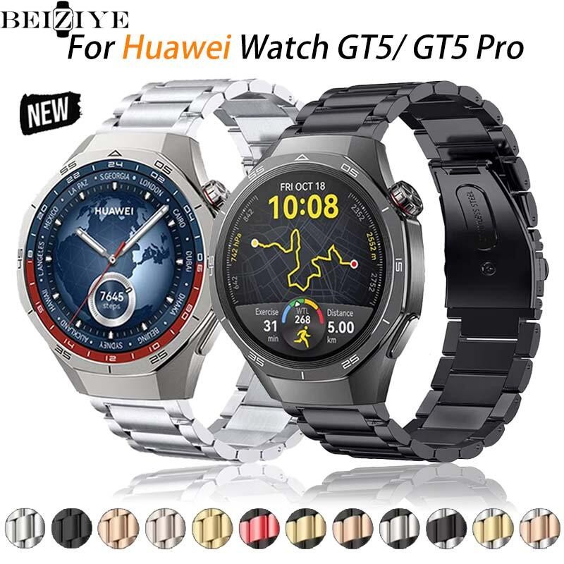 สาย สําหรับ Huawei Watch GT5 Pro 46mm 42mm 41mm นาฬิกา สาย สำรอง สายสแตนเลส สําหรับ Huawei Watch GT 5 สายสําหรับ Huawei Watch GT 5 Pro