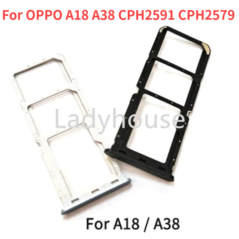 ซิมการ์ดถาดผู้ถือสล็อตสําหรับ OPPO A18 A38 CPH2591 CPH2579 ถาดซิมการ์ด
