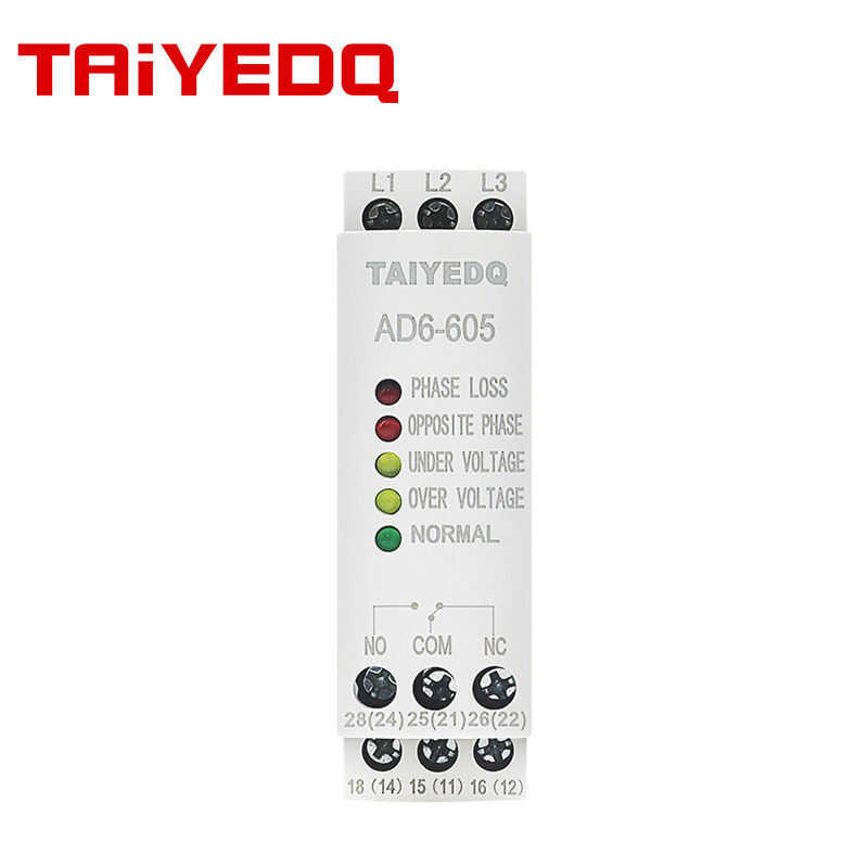 ❤ Ad6-605 Ac380v การป้องกันความไม่สมดุลสามเฟสแรงดันไฟฟ้าเกินและรีเลย์แรงดันไฟฟ้าป้องกันแรงดันไฟ
