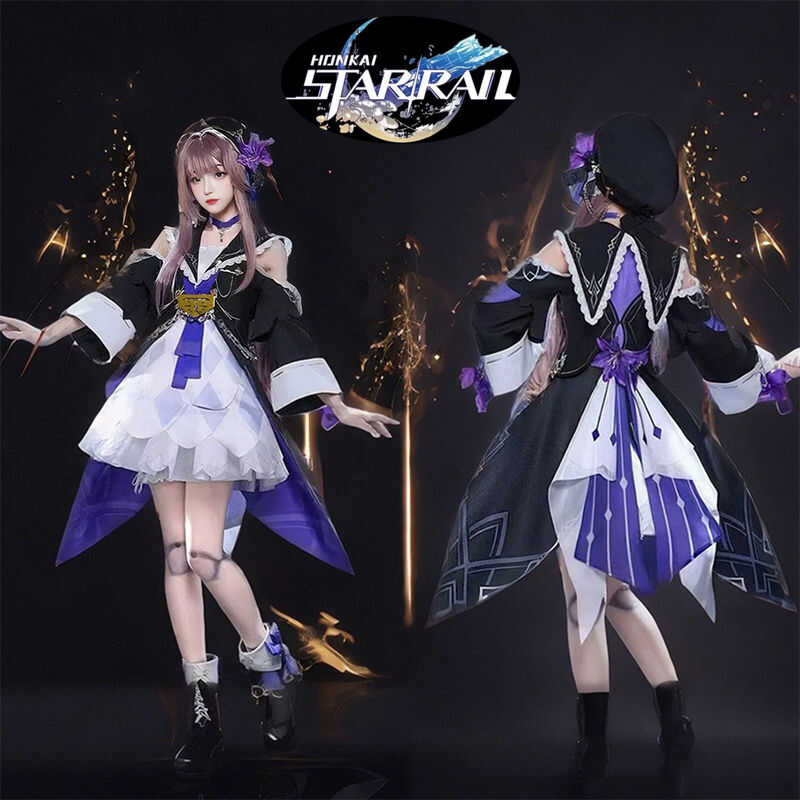 Anime Honkai: Star Rail Herta Cosplay Costume Girl Lolita Uniform Dress With Hat Outfits Halloween