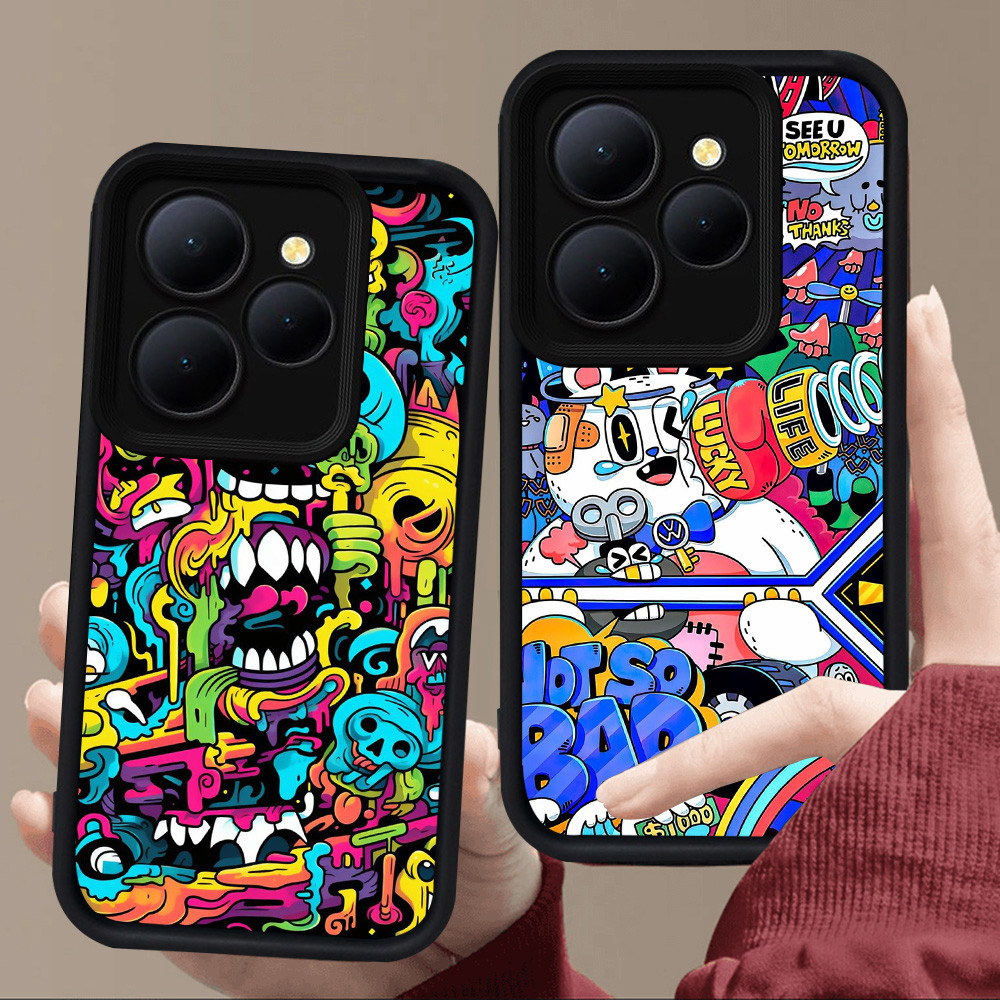 E82 TrippyปลอกสําหรับซิลิโคนสีดําInfinix HOT Note 40Sสมาร์ท 8 30I 7 GT 20 40 Zero 30 Play Pro 9 40I 