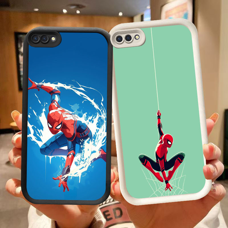 YZ-90Spider-Man Cool Casing สําหรับ OPPO Realme A12E A1K C2 A3S A5 C2s 2018