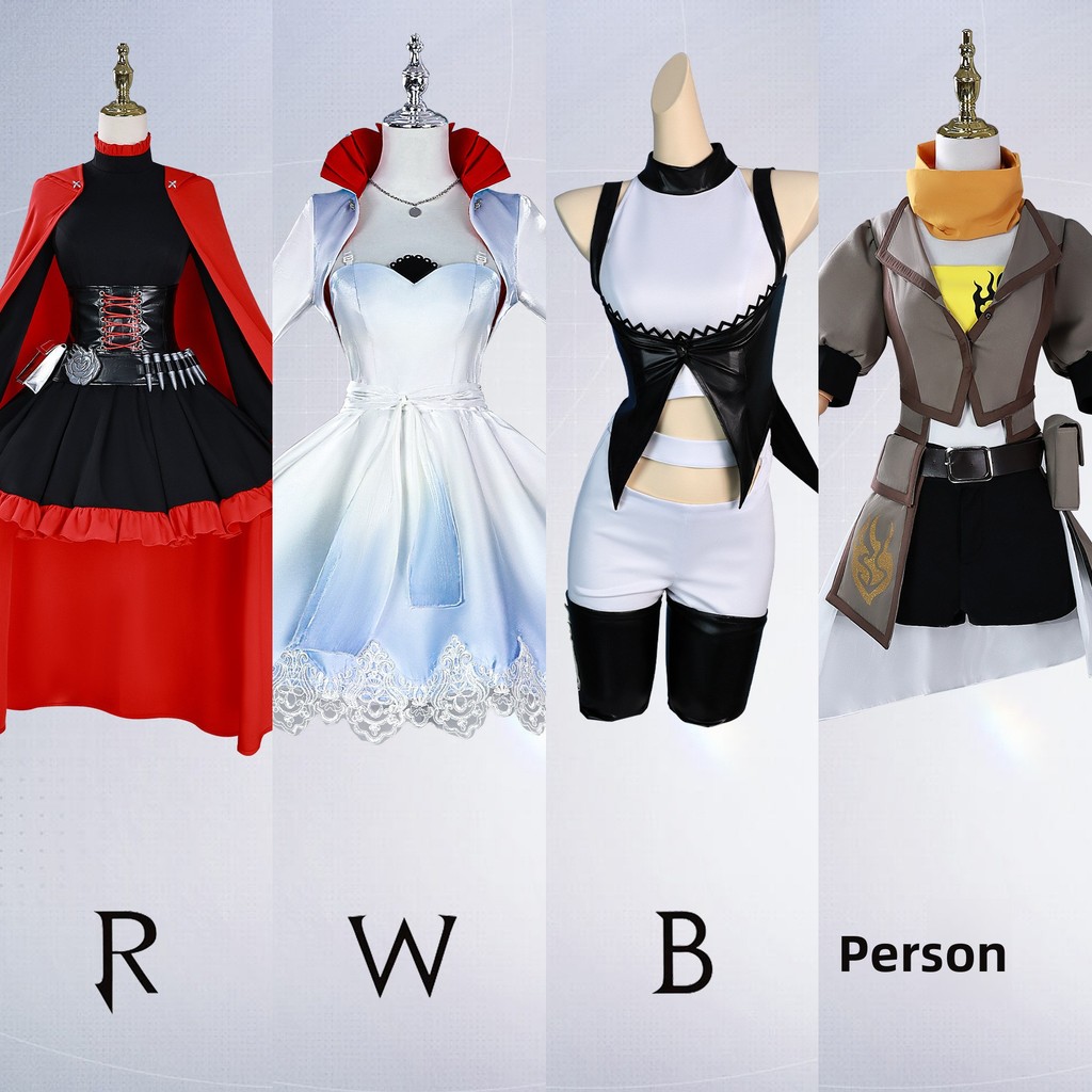 Rwby Ruby Rose Weiss Schnee คอสเพลย์เสื้อผ้าสําหรับเหตุการณ์อะนิเมะและฮาโลวีน