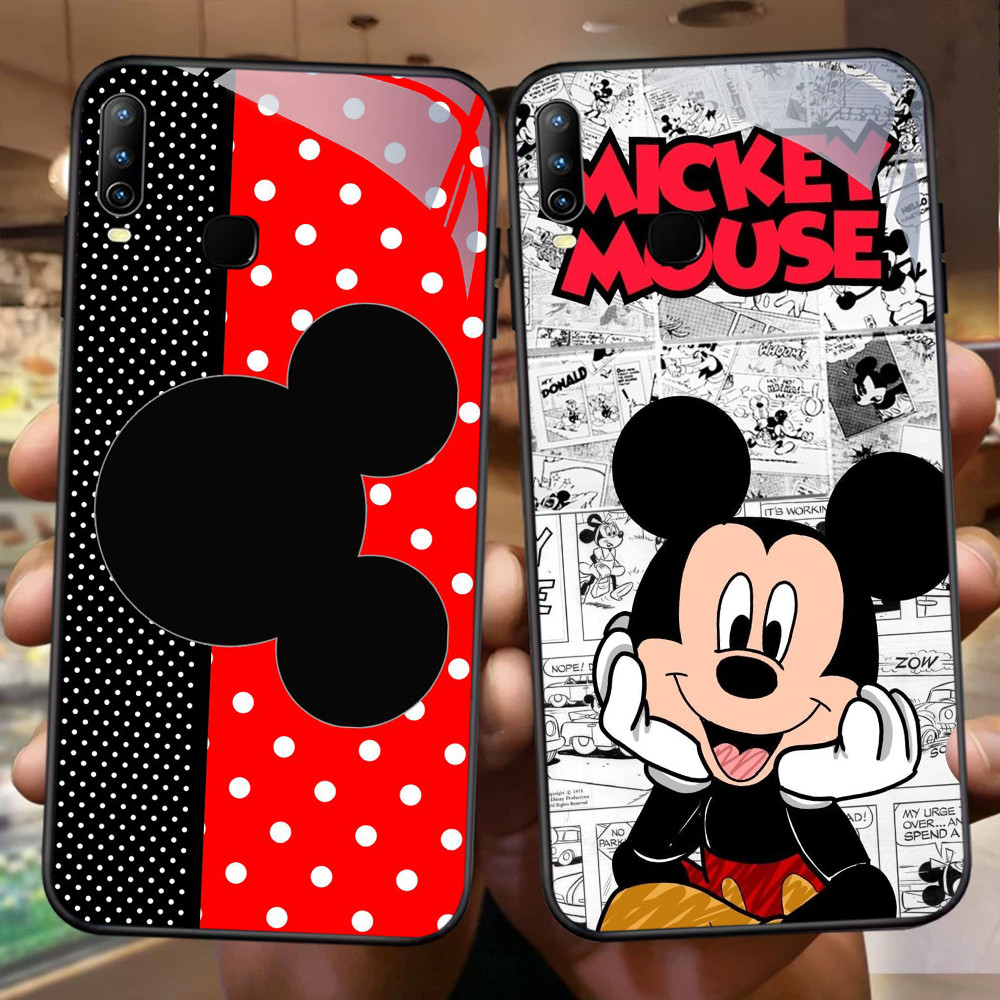 NA-56 Mickey Mouse HD Softcase Glossy Glass สําหรับ VIVO Y17 Y95 Y15 Y85 Y12 Y11 V9 Y89 Y91C Y93 X23