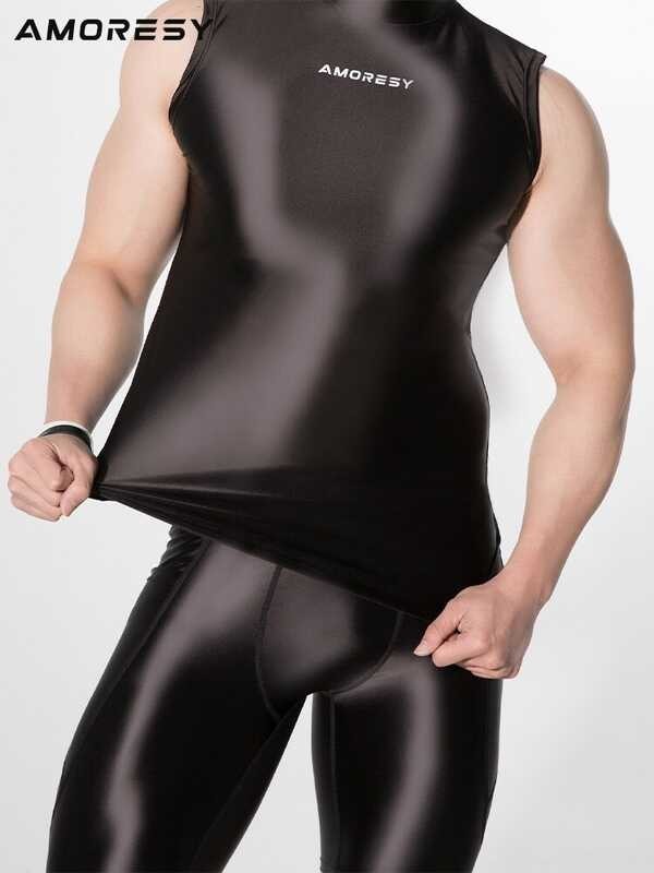 ❤ Amoresy Poseidon Series Tight Elastic Clothing Icy Silky Sports Fiess Running Vest