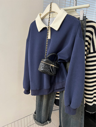 Solovely 3 สี เสื้อสเวตเตอร์ผู้หญิง สไตล์เกาหลี โอเวอร์ไซส์ …