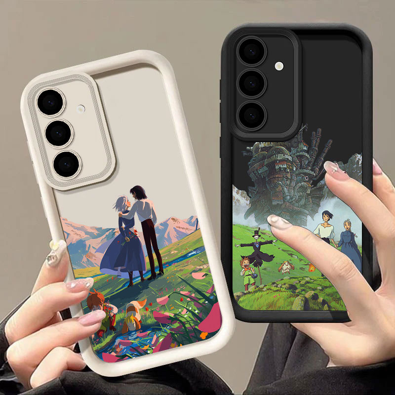 Howls Moving Castle Studio Ghibli อะนิเมะเคสโทรศัพท์สําหรับ Samsung Galaxy S24 S22 Ultra S21 Plus S2
