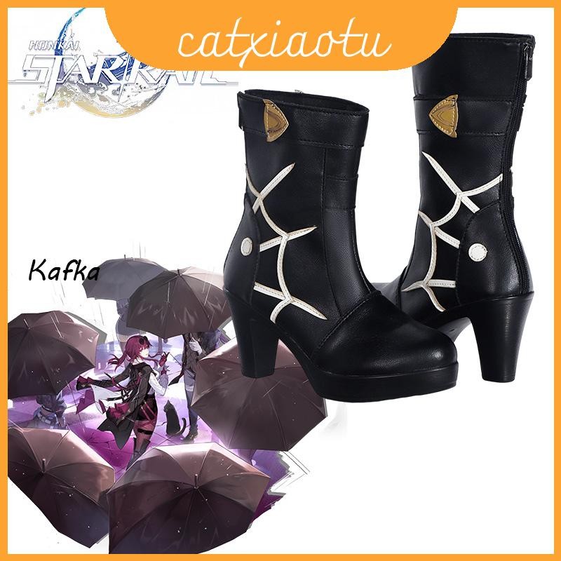 รองเท้าคอสเพลย์ Rail Star Honkai Kafka เย็บปักถักร้อยอย่างประณีต