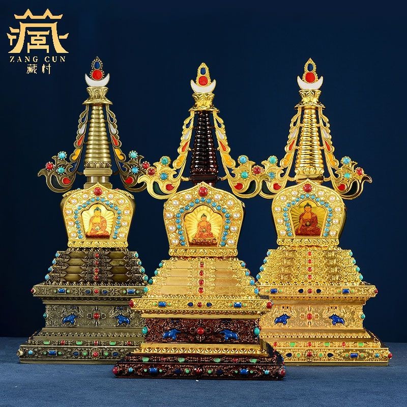 hot🔥การประกันคุณภาพ🔥 Buddhist Pagoda, Bodhi Pagoda Ornaments, Tibetan Pagoda, Living Room Relic P