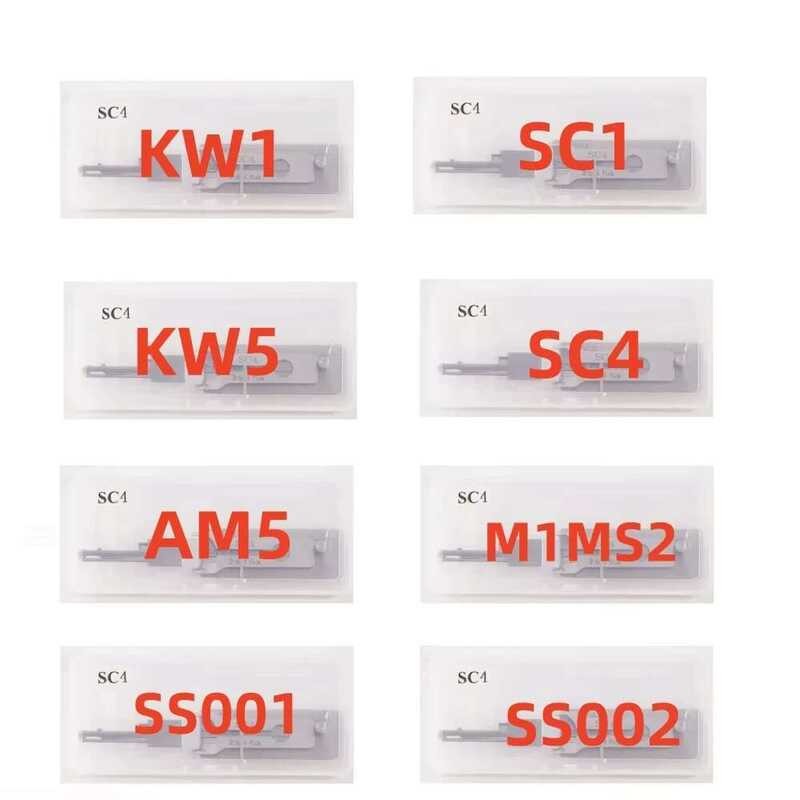 SC1 ชุดเครื่องมือลิชิ SC4 KW1 M1/M2 AM5 KW5 M1 MS2 SS001 SS002 PRO 2in1 เครื่องมือช่างกุญแจ