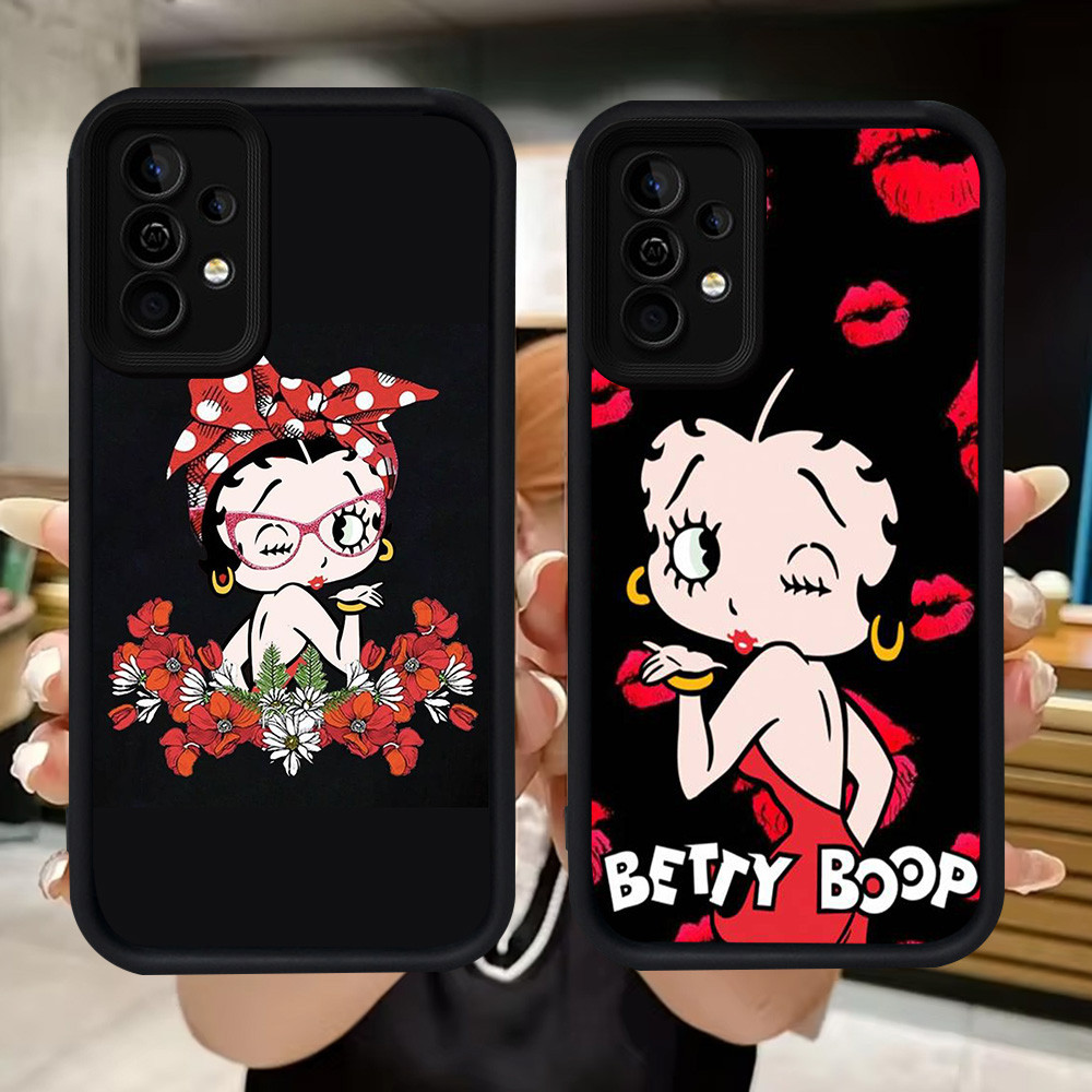 Q38 Betty Girl Boop soft Casing สําหรับ Samsung A34 A55 A54 A36 A15 A35 S25 Ultra A16 A24 A05S A25 A