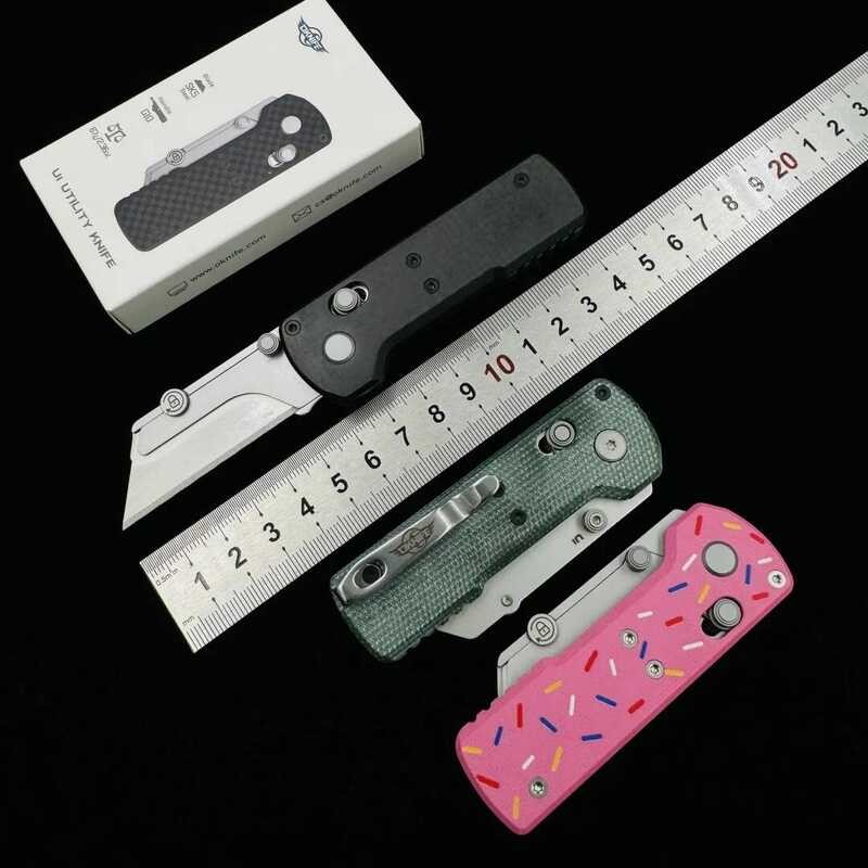 OKNIFE U1 Folding Utility Knife G10 Handle Outdoor Camping Cutter Pocket Wallpaper Industrial Grade