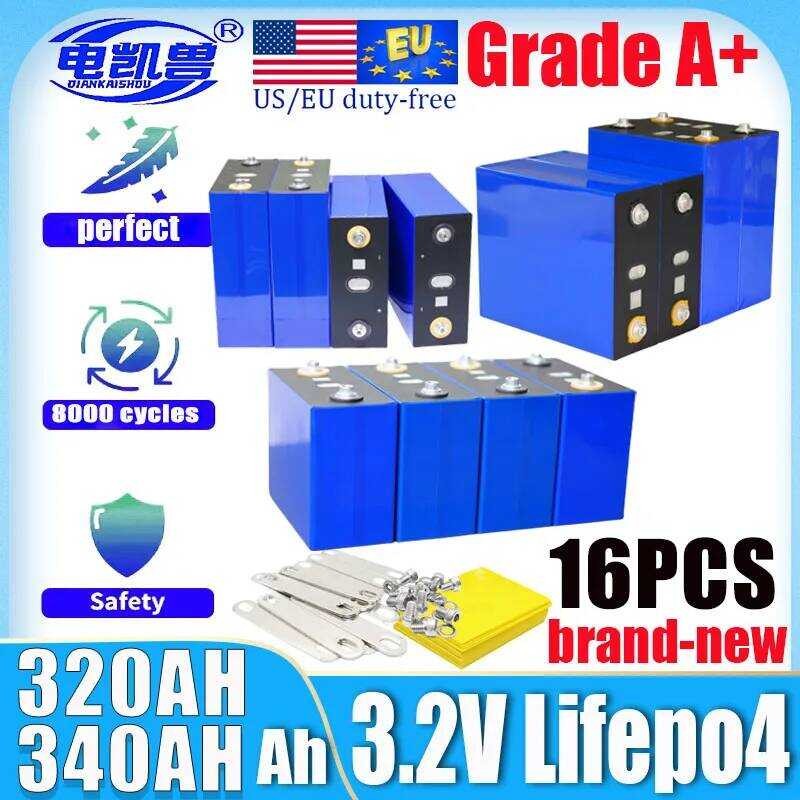 ใหม่ 16PCS 3.2V 320AH 280AH 340AH 200ah 150AH 105AH lifepo4 DIY 48V A-class 3C RV marine ลิเธียมไอออ