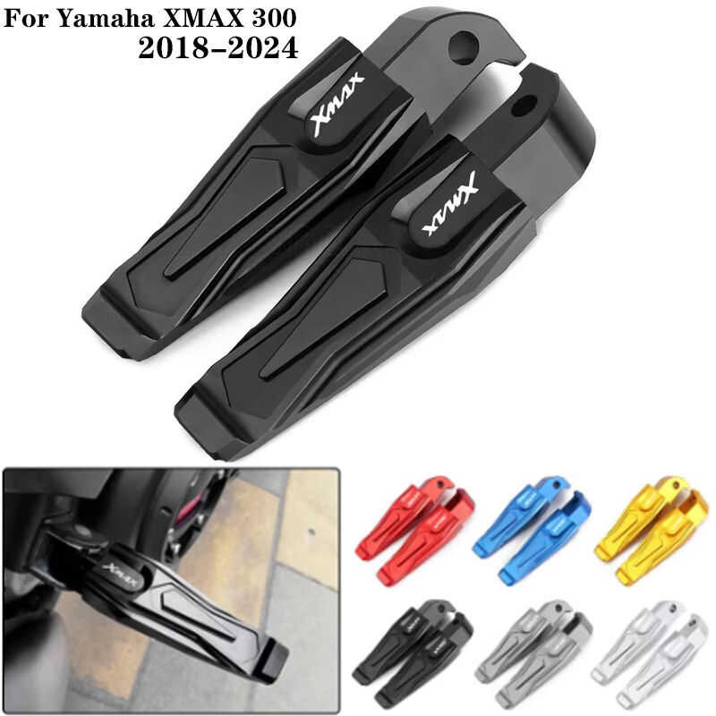 ❤ 2024 Xmax300สำหรับ Yamaha 300 Xmax300 XMAX 2018-2024ที่วางเท้าหมุดพักเท้าผู้โดยสารอุปกรณ์เสริ