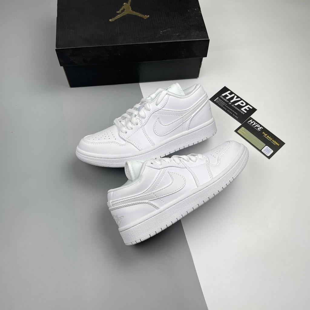 Jordan 1 low triple white (JD1 full white)-รองเท้าผ้าใบ hype | 1:1 edition