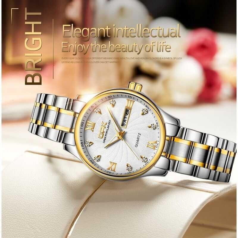 นาฬิกา OPK ผู้หญิง2022นาฬิกาแบรนแท้ สแตนเลสกันน้ำ นาฬิ