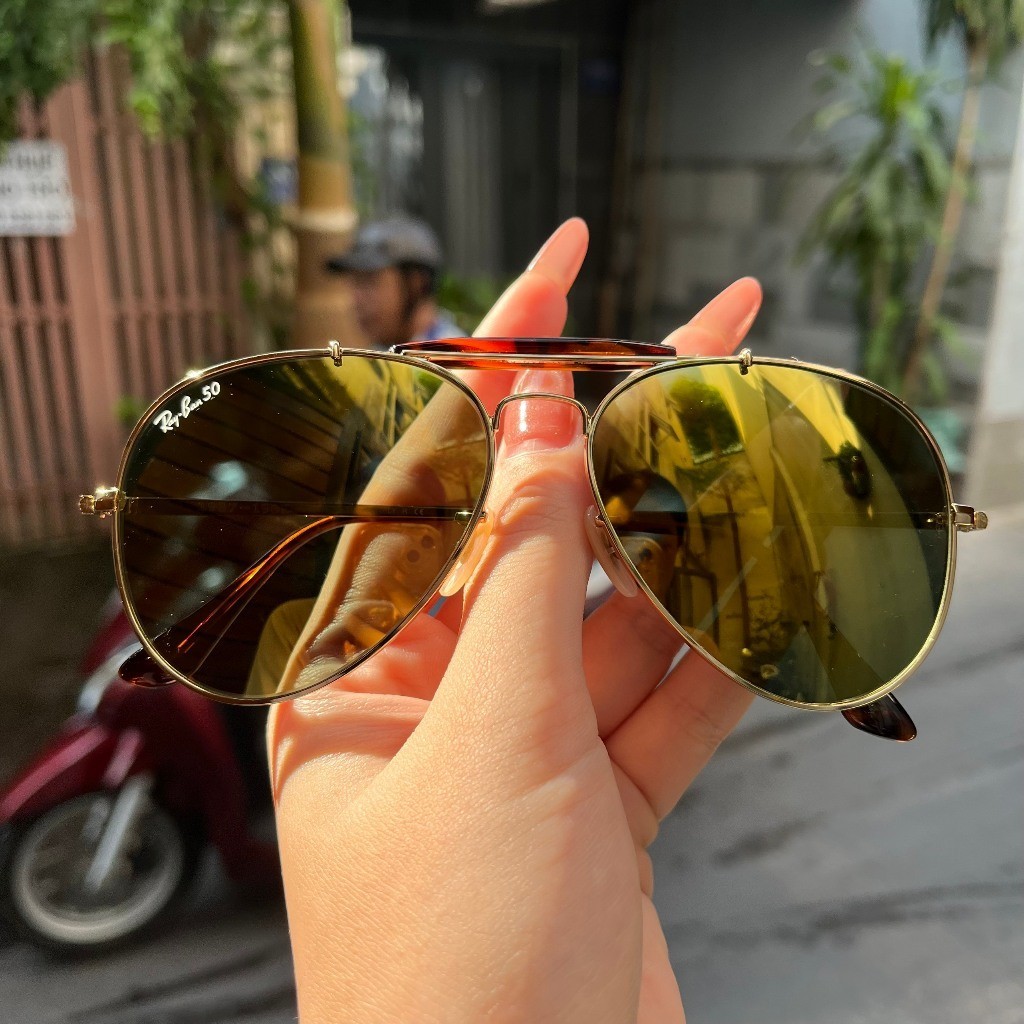 แว ่ นตา RAYBAN อิตาลีแท ้ มือสอง เลนส ์ ป ้ องกันรังสียูวี แฟชั ่ นสําหรับทั ้ งชายและหญิง