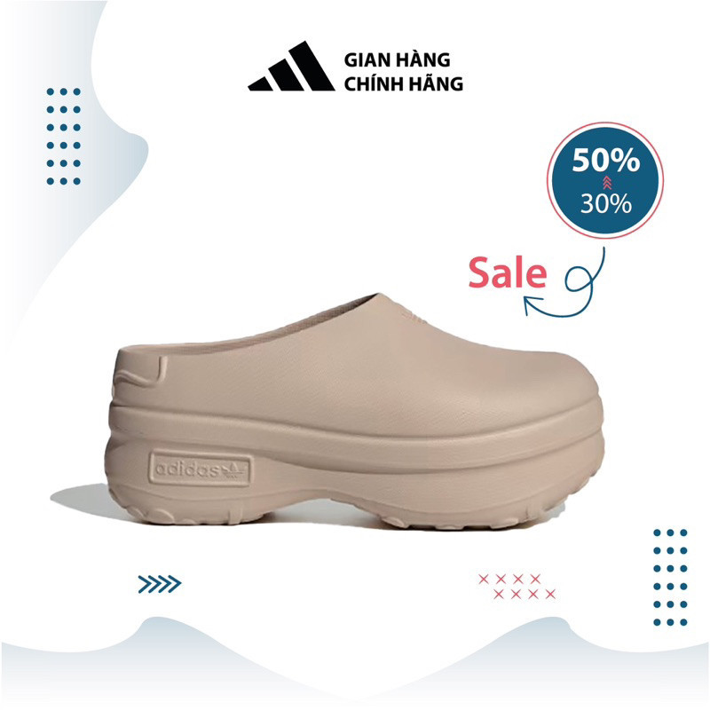 [ ของแท ้ ] รองเท ้ าแตะ Adidas AdiFom Stan Smith Mule Wonder Taupe'Ie7052'