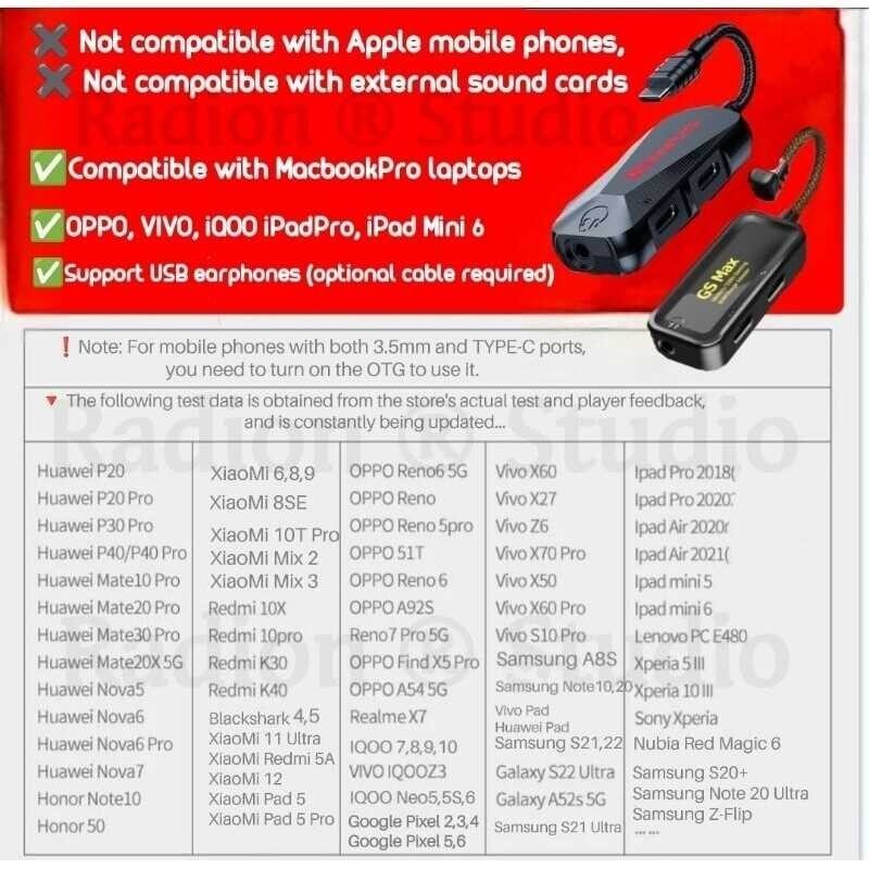 อะแดปเเร็วใหม่60w * PLEXTONE Gs1 Mark II Type-C ถึง3.5Mm AUX Audio ความละเ