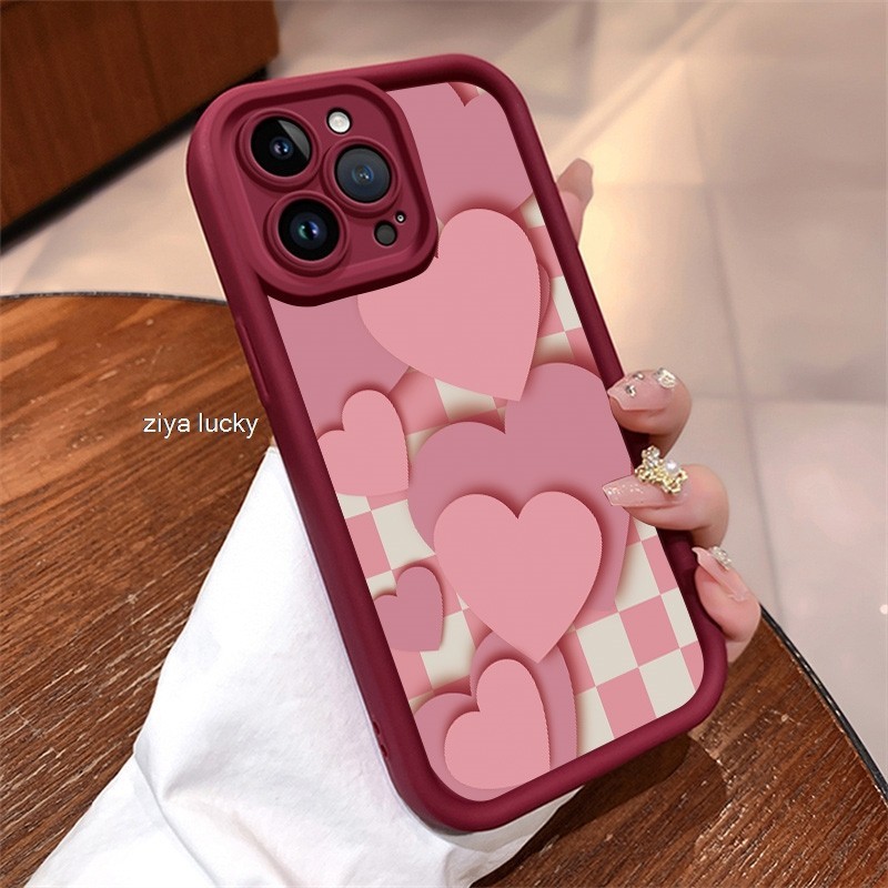 Big Oval Soft Eye เคสโทรศัพท์สําหรับ Infinix CK6 CK6n CK7n KI5q Motif สีเขียวสีม่วงหัวใจเคสโทรศัพท์