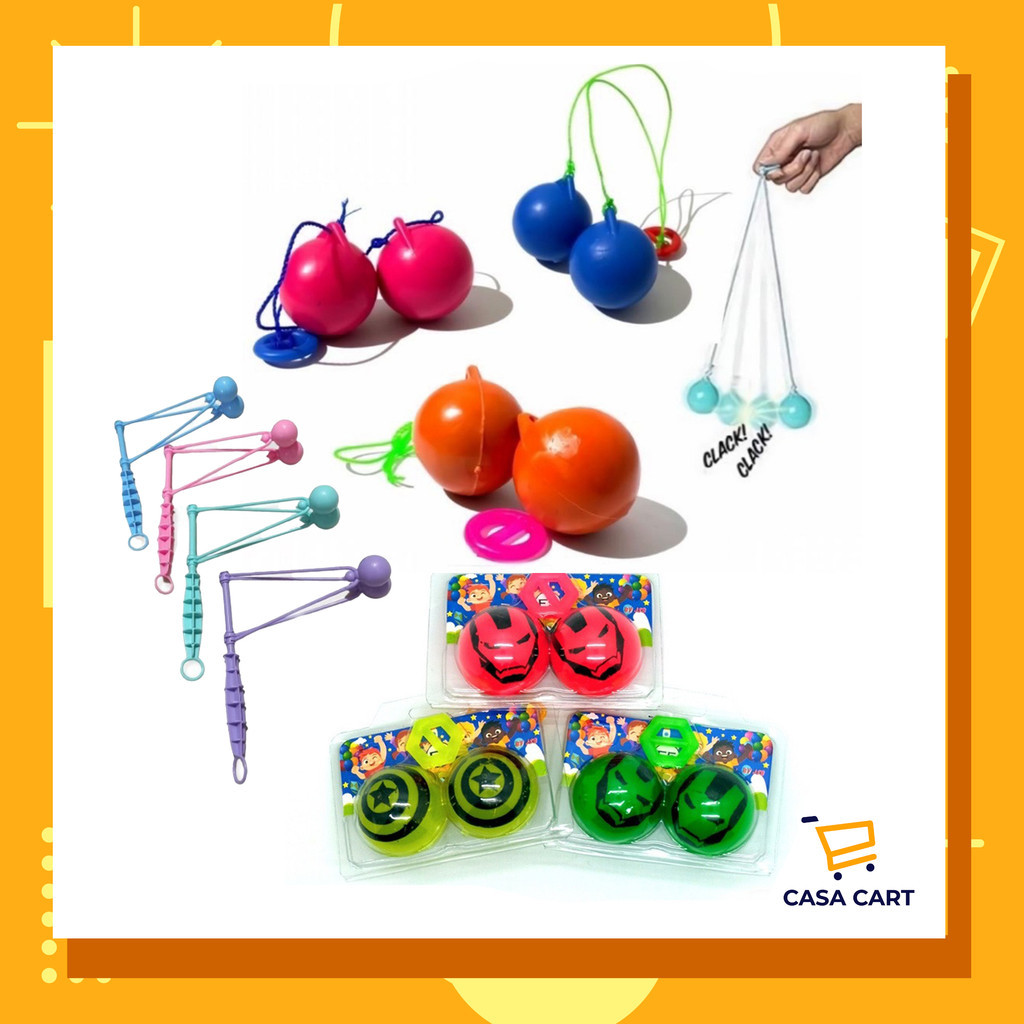 CASA CART Multi-Color Lato Lato Ball Old Time Professional บิสกิตเกมบอล