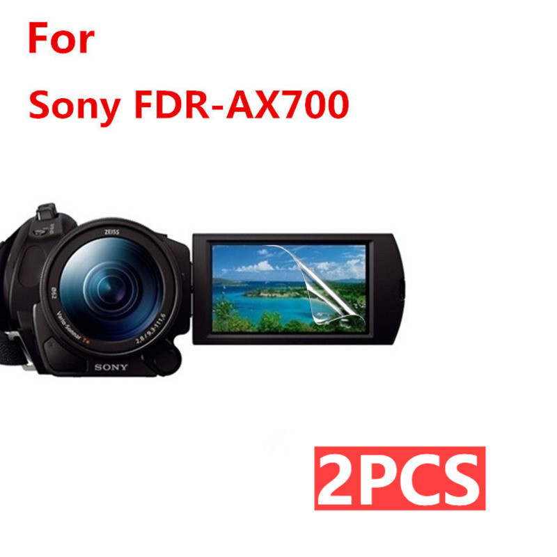 2pcs สําหรับ Sony FDR-AX700 AX100E กล้องฟิล์มหน้าจอฟิล์มแก้วแบบยืดหยุ่น