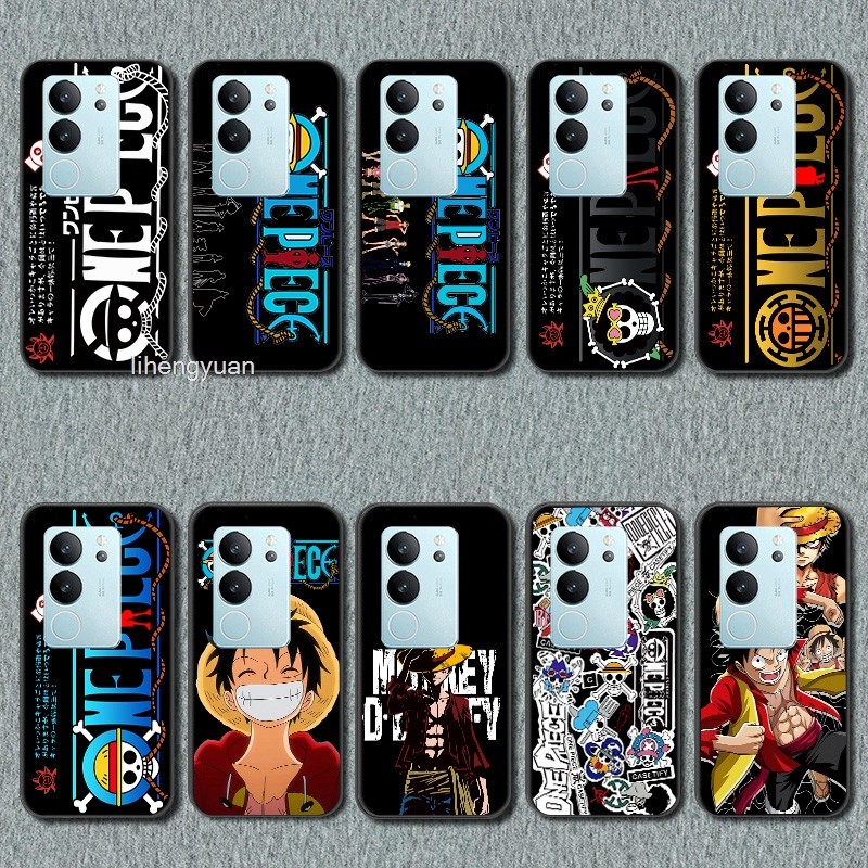 One Piece Vivo V29 5G S17 Pro V29E V2250 V2317 กรณีสีดําซิลิโคนอ่อนนุ่มอะนิเมะแนวโน้มการออกแบบใหม่ยอ