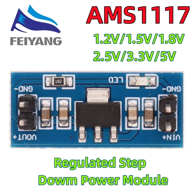 Ams1117 1.2V 1.5V 1.8V 2.5V 3.3V 5V โมดูล AMS1117-5.0V โมดูล AMS1117-3.3V สําหรับ diy ชุด