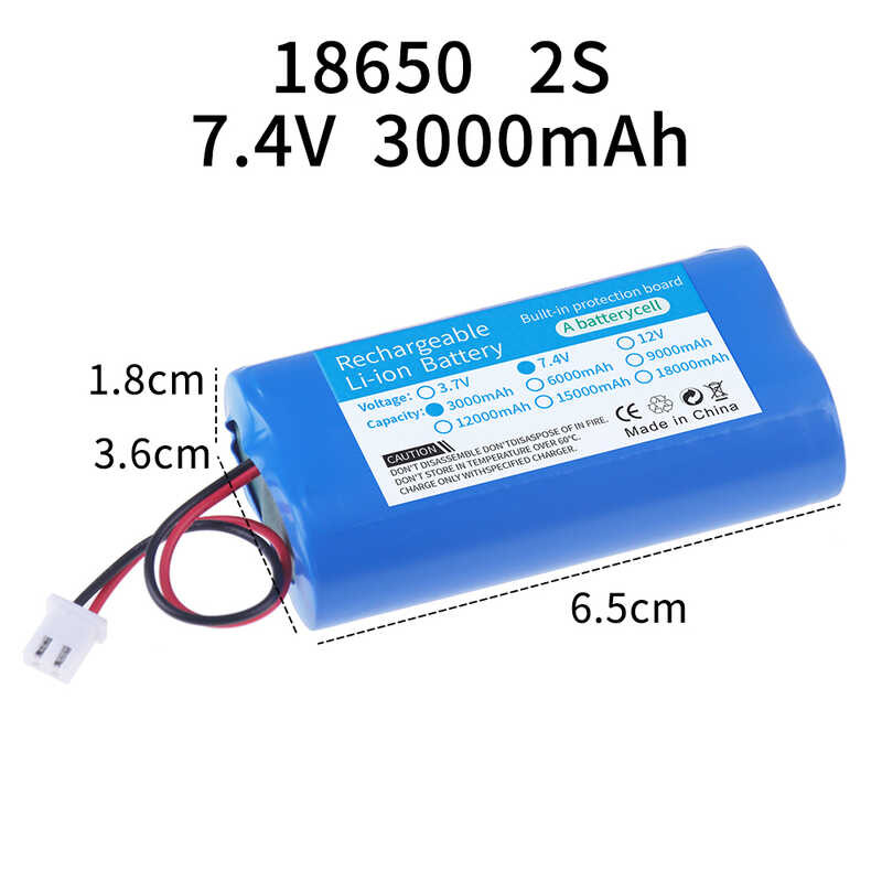 7.4V Bda 3000Mah 6000Mah 9000Mah แบตเตอรี่แบบชาร์จไฟได้พร้อมปลั