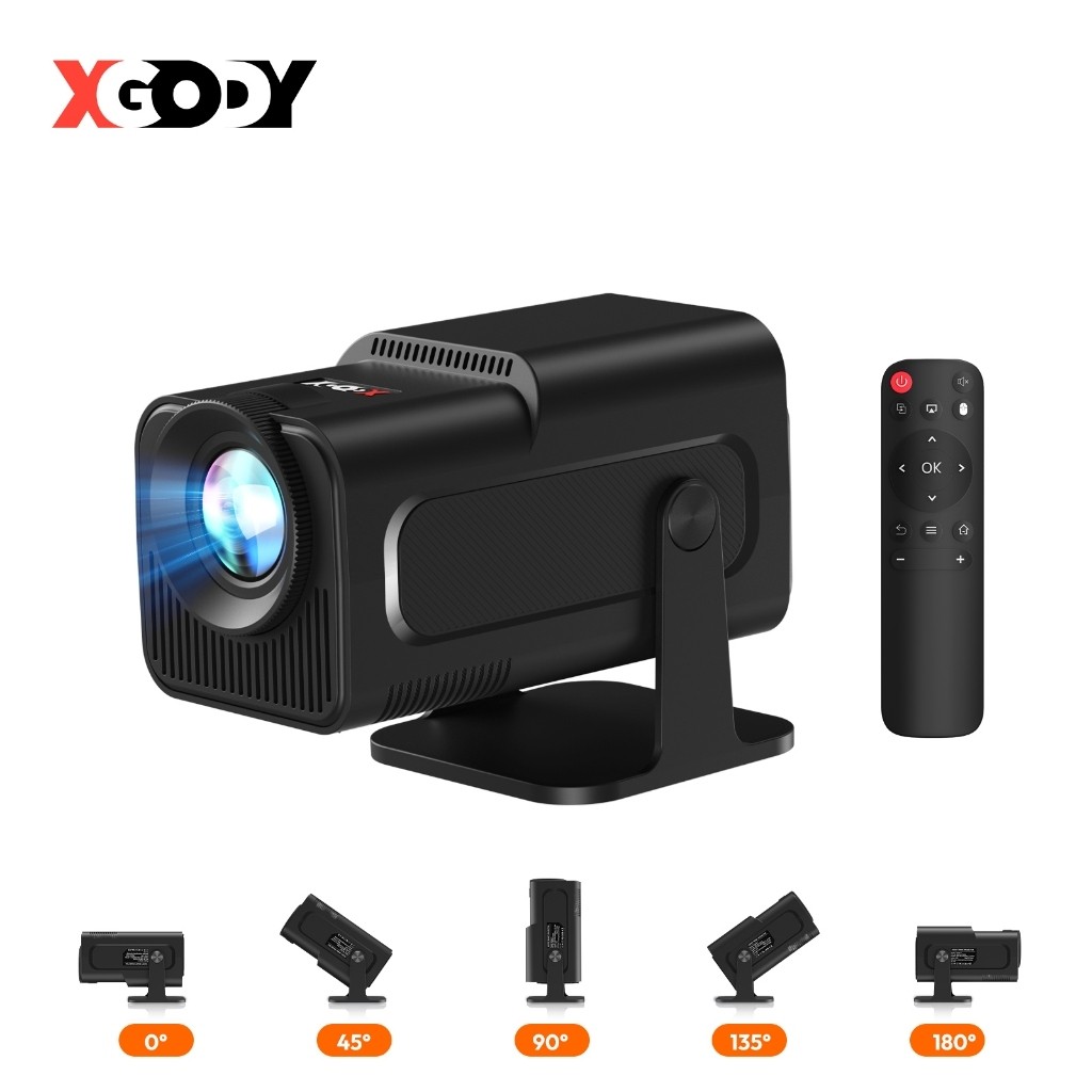 XGODY 4Kโปรเจคเตอร์hy320 Android 11 Native 1080P Dual Wifi6 BT5.0 HY300 สำหรับโทรศัพท์และบ้าน