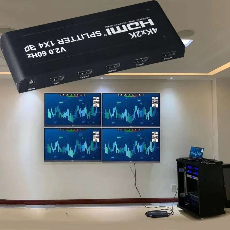 4Kx2k 1080P HDMI Splitter 4K 60Hz HDMI Splitter 1x4 HDMI2.0 1 In 4 Out Video Converter สําหรับ PS4 S