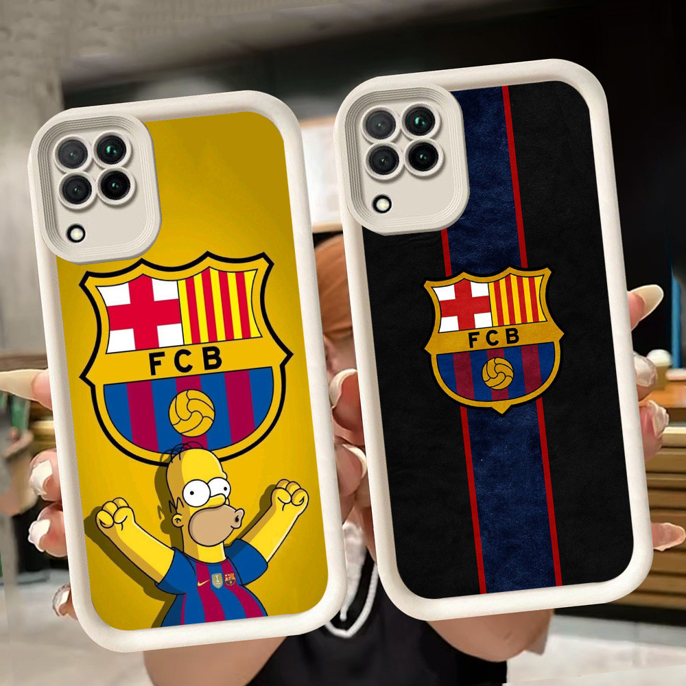 ปลอกอ่อนสําหรับ Samsung M04 A04E A05 A12 A04 F04 J2 A06 A22 J7 Prime Pro 5G สีขาว Q102 FC-Bacelona