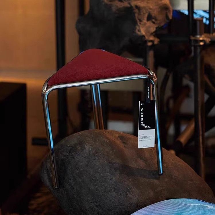 เก้าอี้รับประทานอาหารเก้าอี้นั่งบ้านจัดเก็บขนาดเล็ก Stool Stool สไตล์ยุคกลางเก้าอี้ Red Edge Red Ed