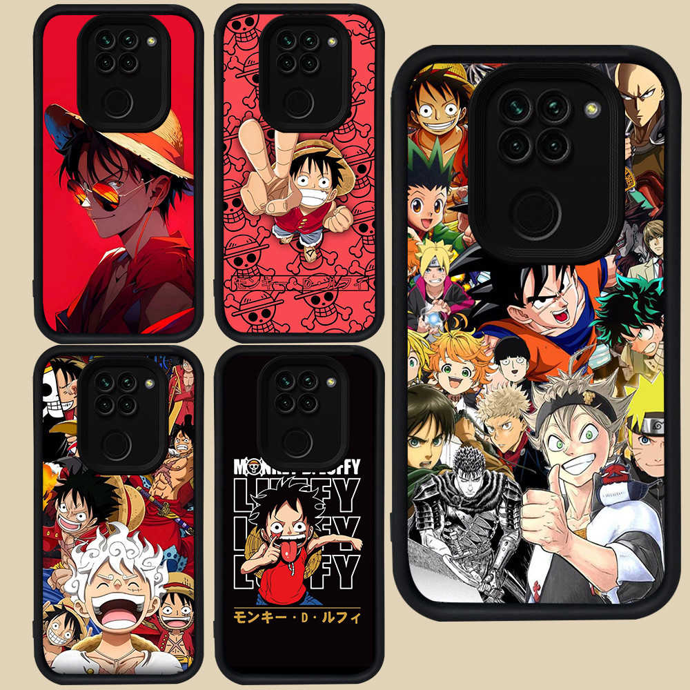 ปลอกสีดําสําหรับ Xiaomi Redmi Note 9 8 9S Pro Max R77 Monkey D Luffy