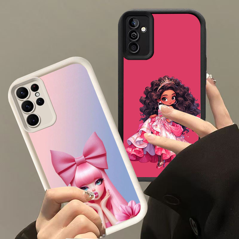 YZ-81Pink Barbie Cool Casing สําหรับ Samsung A54 FE M15 S24 S25 A55 S21 A26 Ultra 5G