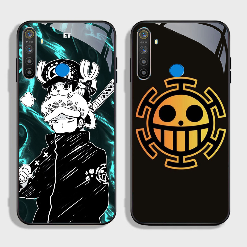 NA-98 Trafalgar D กฎหมายน้ํา HD Softcase Glossy Glass สําหรับ Realme 5 5i 5S 3 3i 6i 7 C65 Narzo 10 