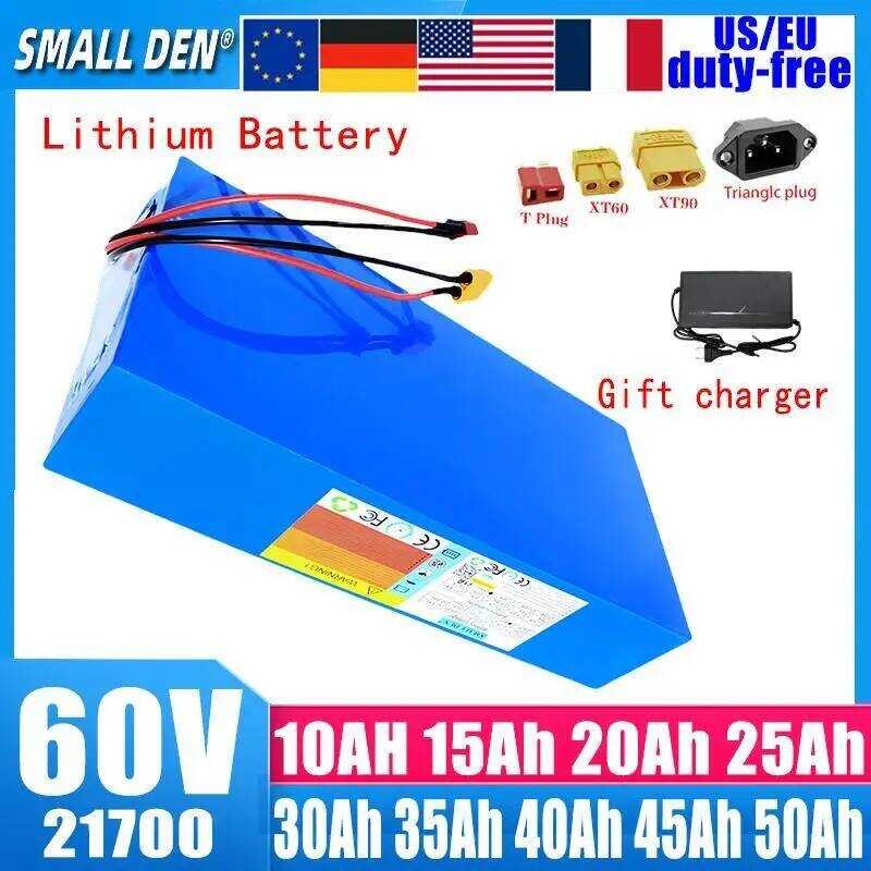แบตเตอรี่ลิเธียม 21700 ขนาด 50Ah 60V 45Ah 15Ah 20Ah 25Ah 30Ah 35Ah 40Ah กำลังสูง 3000W สำหรับไฟฟ้า