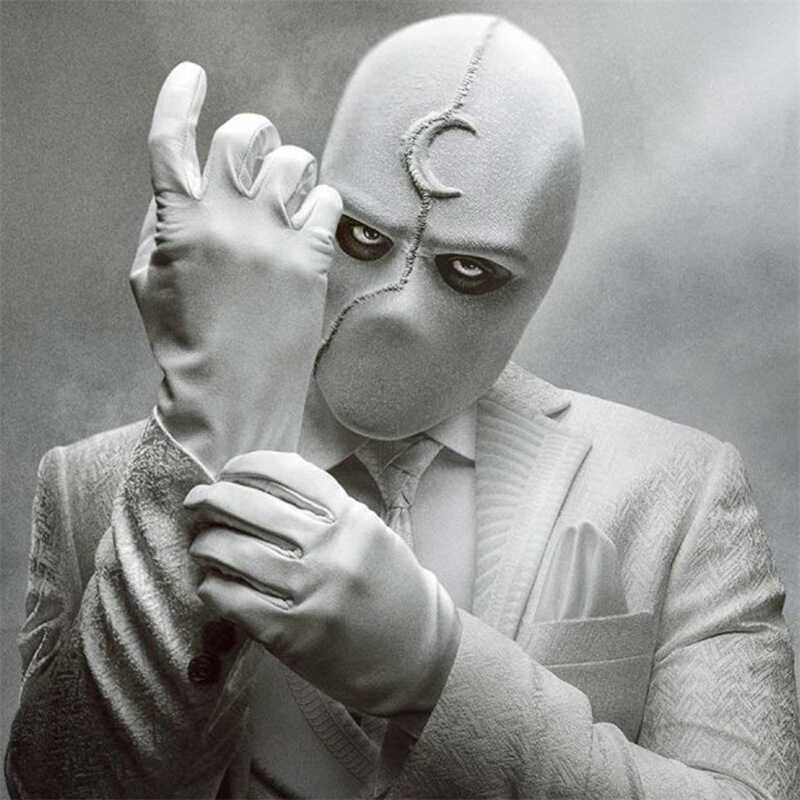 2022 สไตล์ใหม่ Marvel ภาพยนตร์ สินค้า Moon Knight Moon Knight Moon Knight Latex หน้ากากฮาโลวีนคอสเพล