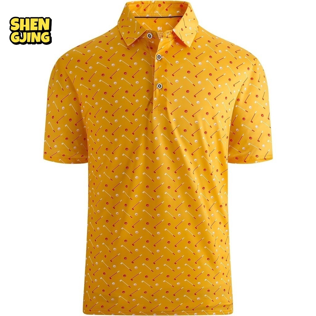 เสื้อผ้าเด็กผู้ชาย Golf เสื้อยืดแขนสั้นเสื้อโปโล Quick-Drying Boutique เสื้อผ้าผู้ชายเสื้อยืดแขนสั้นผู้ชายล้าง t Golf Jersey เทนนิส
