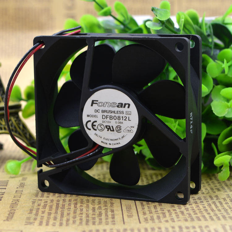 Delta 8025 12V 0.08A 8CM Ultra-Silent 2-Line Power Supply พัดลมเคสคอมพิวเตอร์ DFB0812L